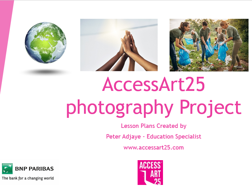 AccessArt25 Photography lesson plan and resources