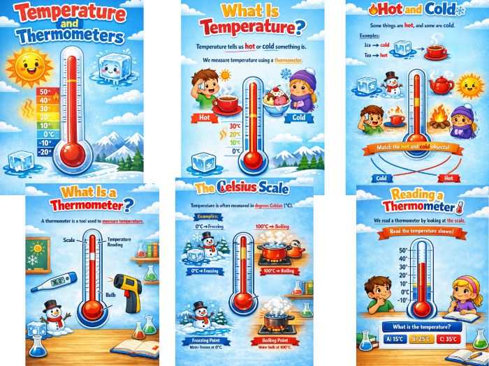 Temperature and Thermometers Worksheets | KS2 Science | Activities & Experiments | Age 7–11 | PDF