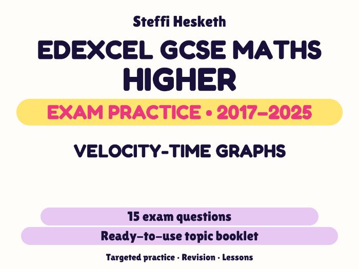 Edexcel GCSE Maths Higher: Velocity-time graphs Exam Questions | 2017-2025