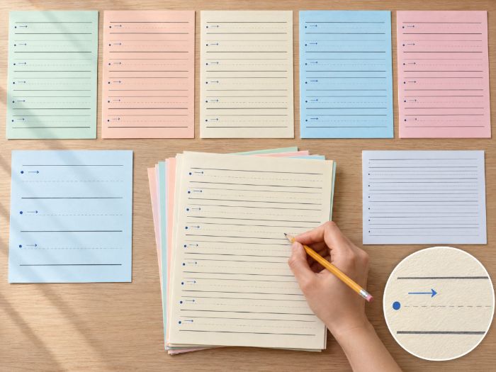 Dyslexia Tinted Line Writing Paper Pack