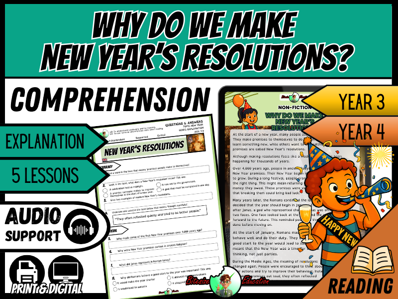 Why Do We Make New Year’s Resolutions? | Reading Comprehension | Year 3/4