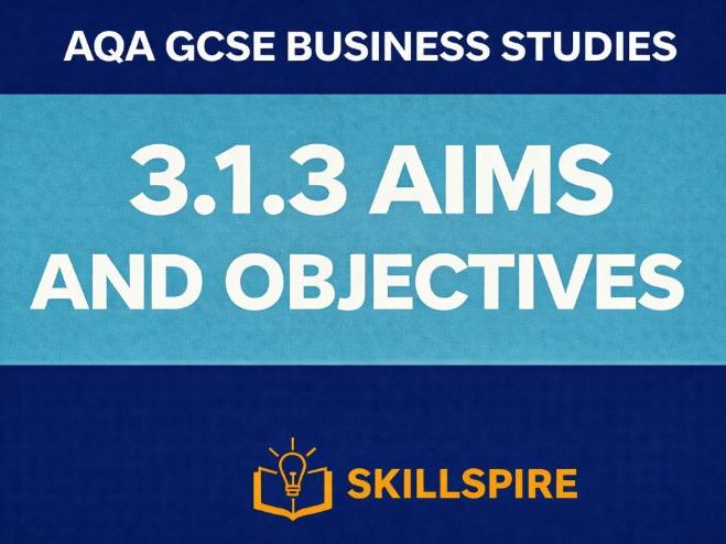 AQA GCSE Business – Aims and Objectives (3.1.3) | Complete Lesson Pack | PPT+Question+Model Answers