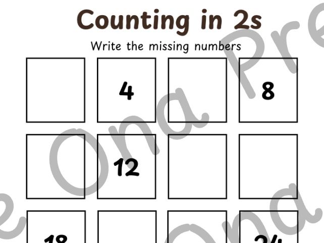Counting in 2s Worksheet (FREE Sample) | KS1 Maths | Multiples of 2
