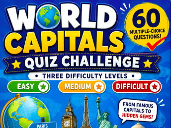 World Capitals Quiz 60 Multiple Choice