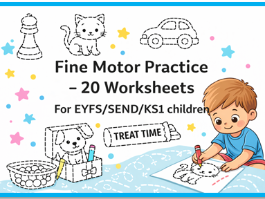 Fine Motor Practice - 20 Worksheets