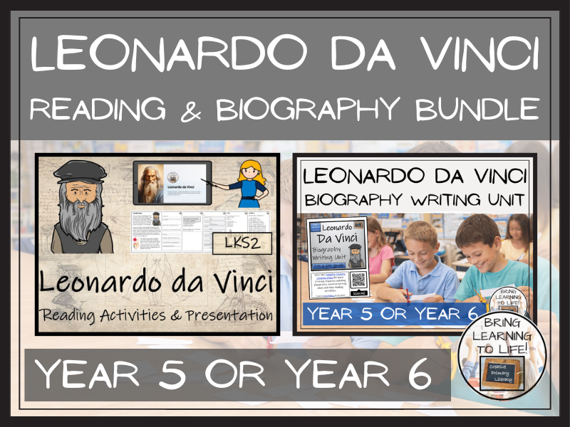 Leonardo da Vinci Reading Comprehension & Biography Bundle | UKS2