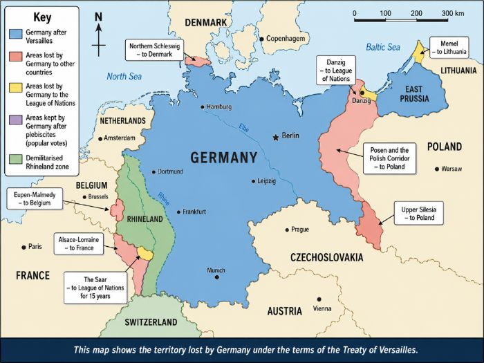 Treaty of Versailles worksheet (revision or pre-teach)