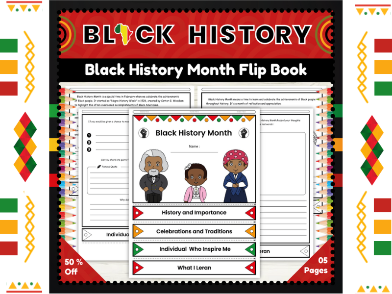Black History Month Flip Book : Engaging Flipbook for Elementary Students