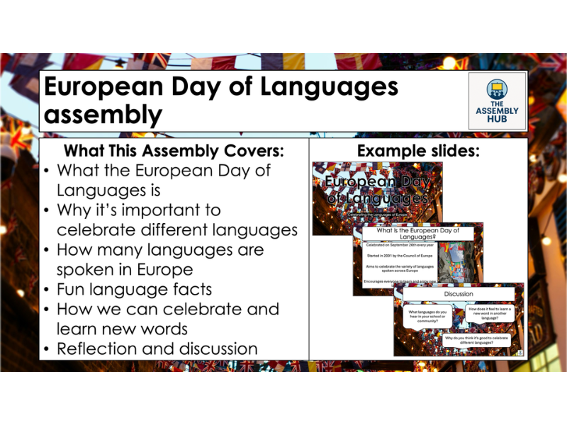European Day of Languages Assembly – KS1 & KS2 World Languages PowerPoint