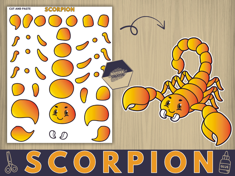 Scorpion Craft Activity – Printable Cut & Paste Desert Creature Fun