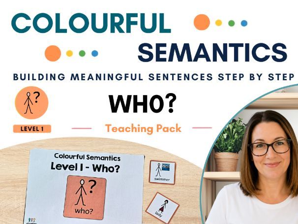 Colourful Semantics Level 1 Who Activity