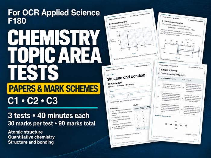 OCR AAQ Applied Science - F180 Chemistry Topic Area Tests
