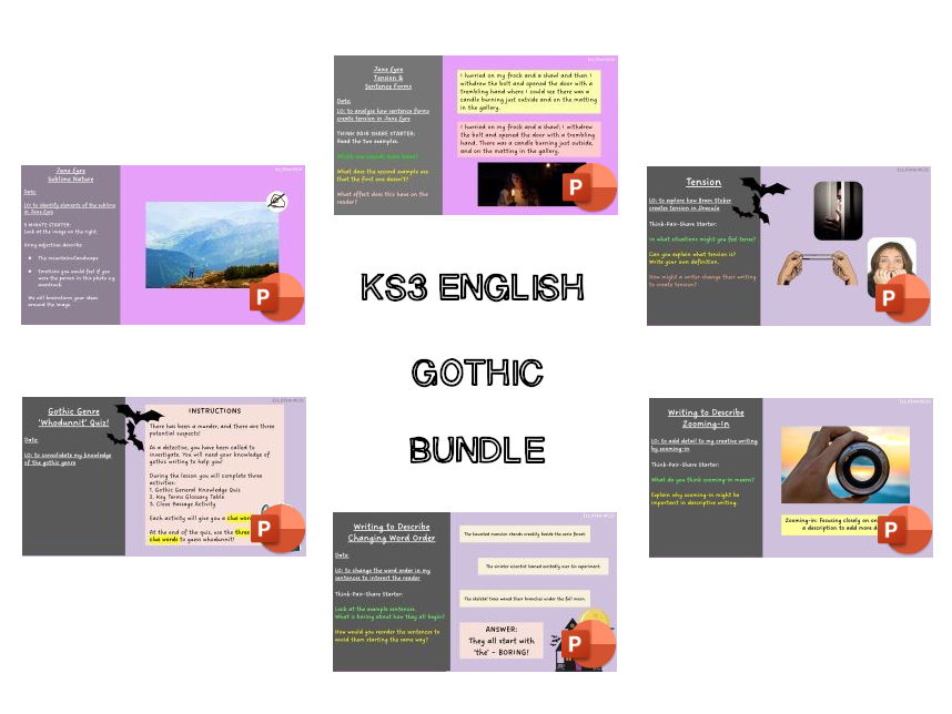 KS3 English - Gothic - 6 Lesson Bundle