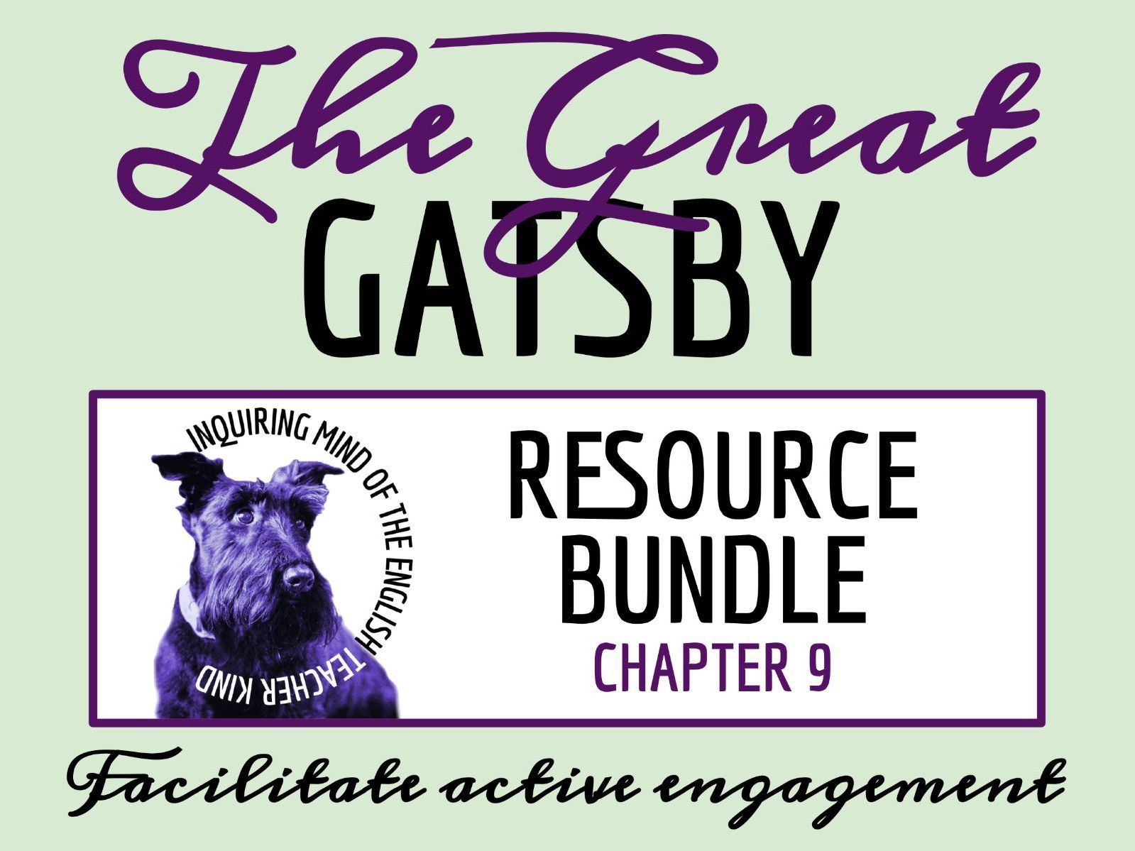 The Great Gatsby Chapter 9 Quiz, Analysis Worksheet, and Vocabulary Activities