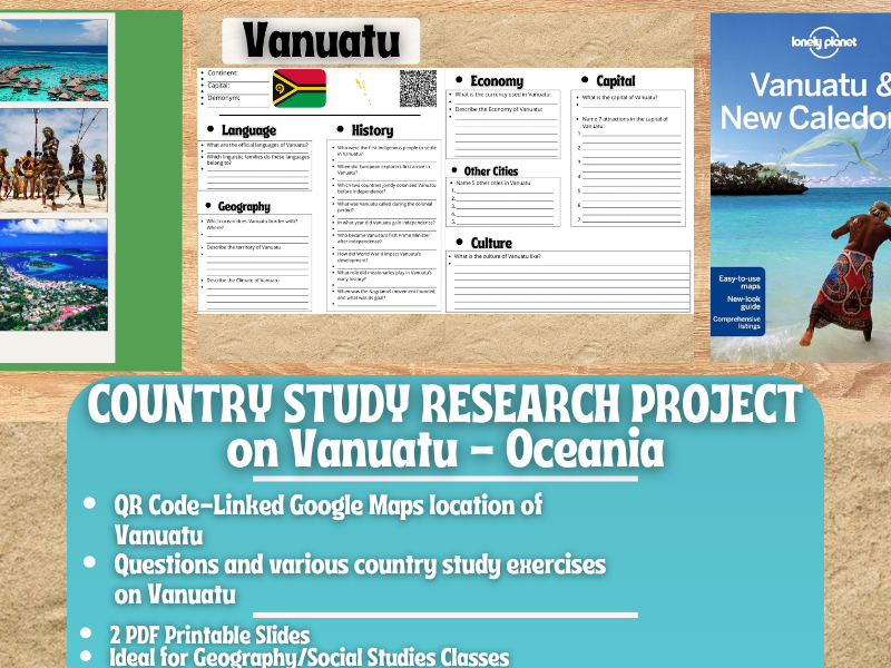 Country Study Research Project - Vanuatu - Social Studies Report - Oceania