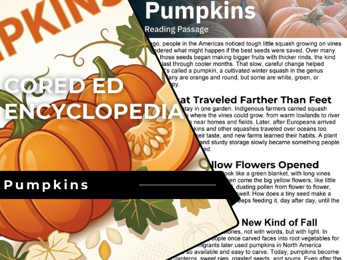Pumpkins Reading Comprehension Passage - Cored Ed Encyclopedia