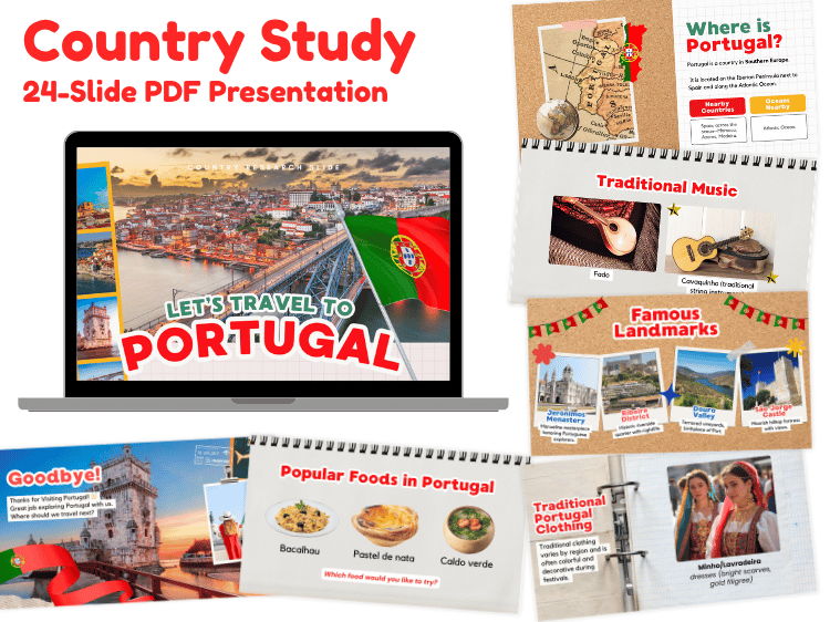 Portugal Country Study | 24-Slide Geography & Culture Presentation