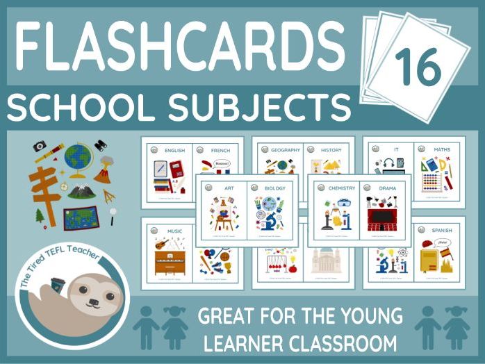 ESL School Subjects Flashcards