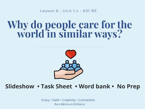 KS1 RE – Caring for the World: Why do people care for the world in similar ways? (Lesson 6)
