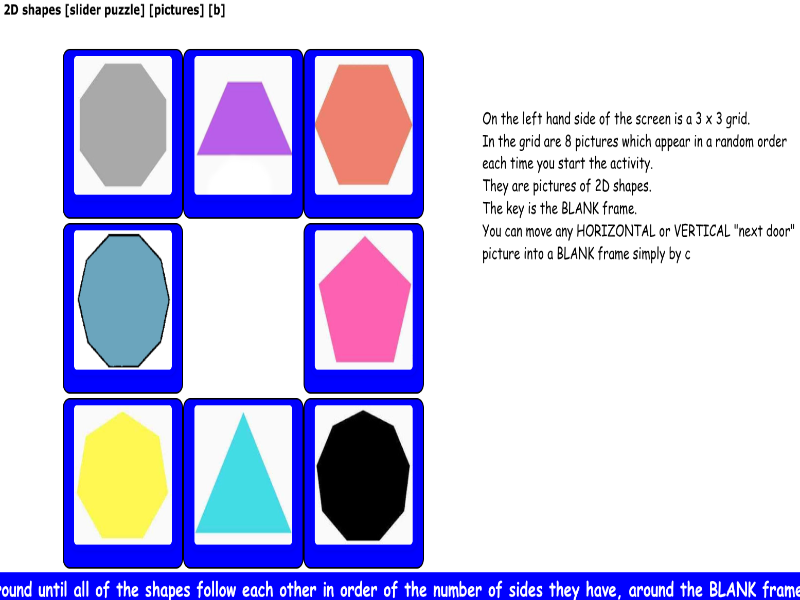 2D shapes [slider puzzle] [pictures] [b]