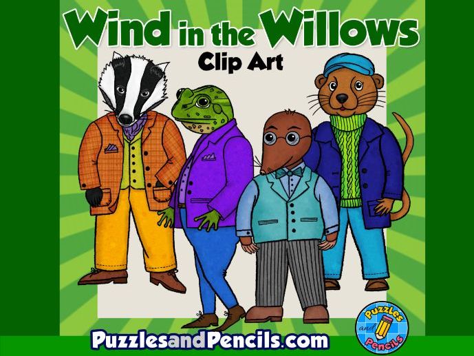 The Wind in the Willows Clip Art | Colour and Black & White | 12 Clipart Images