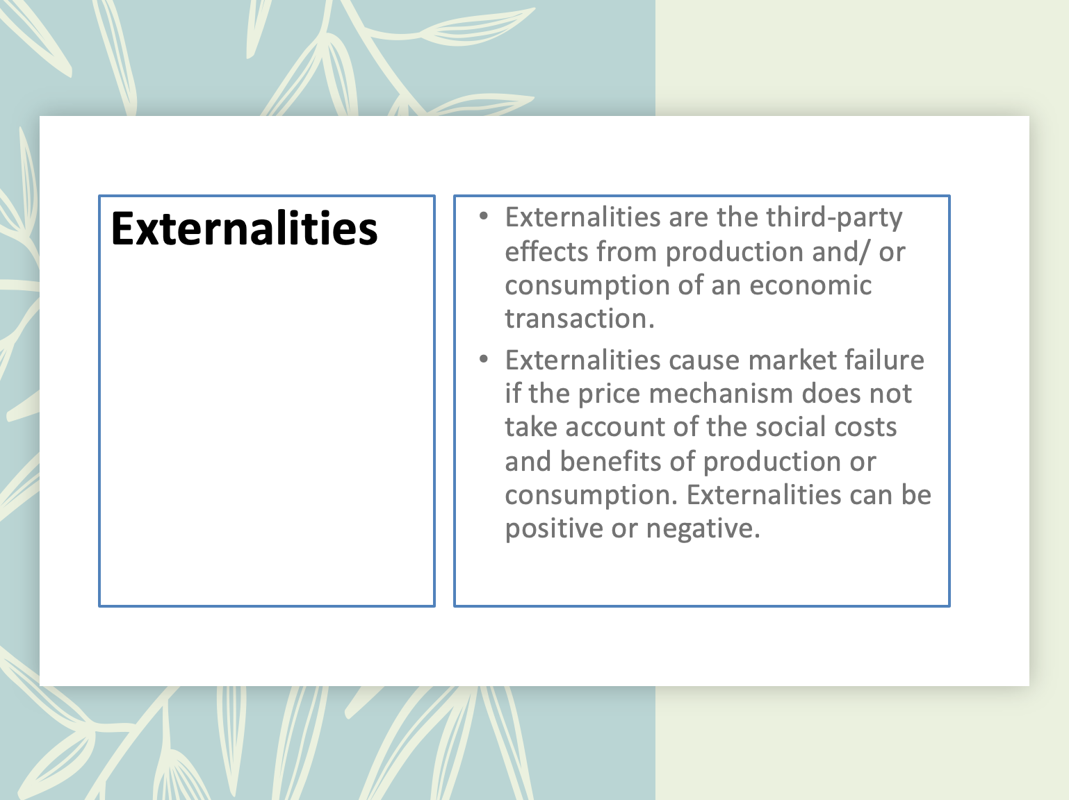 A level Economics - Externalities | Teaching Resources
