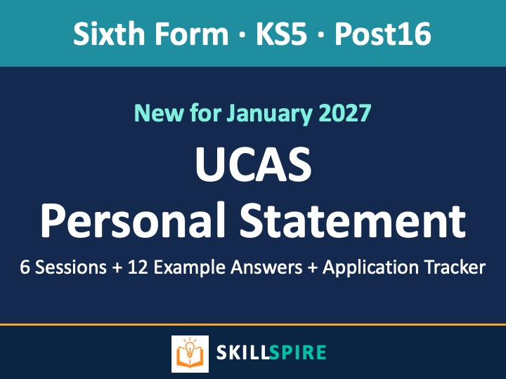 New UCAS Personal Statement Tutor Time Pack | 6 Sessions + 12 Example Answers + Application Tracker