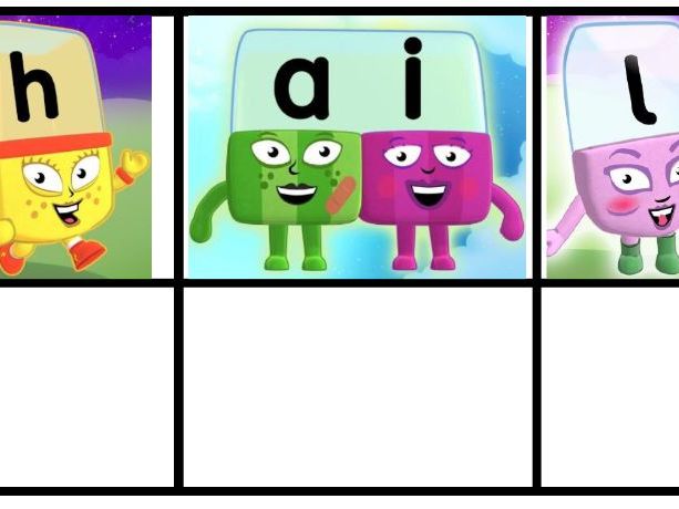 Alphablocks Phoneme Frames Set 3 - ai, ee, igh, oa, oo