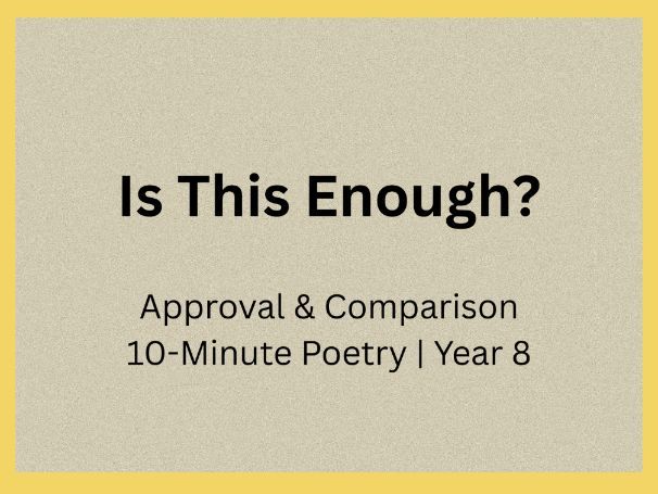 Poetry Starter: Close Word Analysis | Language & Effect | Shadows | Year 8 (KS3)
