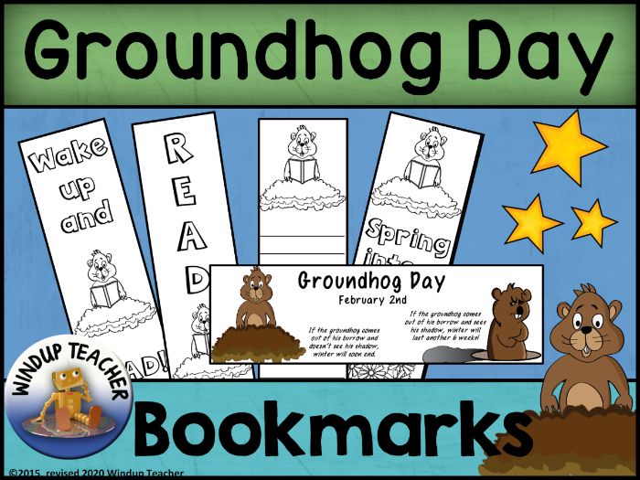 Groundhog Day Bookmarks Teaching Resources