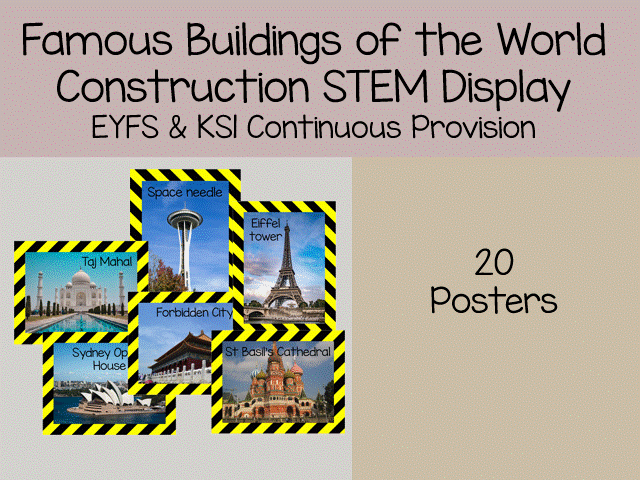 Famous Buildings of the World Construction STEM Display