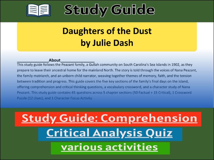 Study Guide for :Daughters of the Dust | Comprehension Test