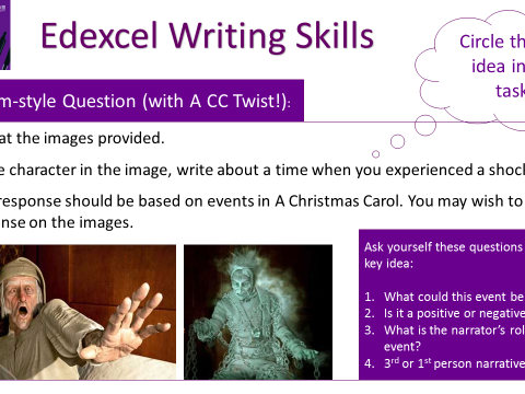 Edexcel English 9-1 Writing Skills (Scrooge - A Christmas Carol)