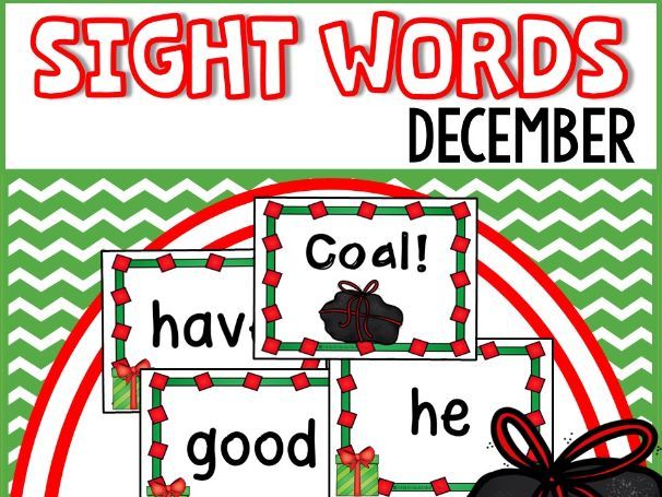 Christmas Sight Words Flash Cards and Game