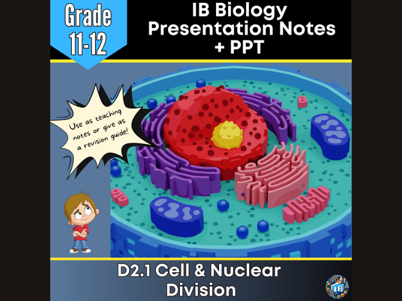 IB DP Biology D2.1 Cell & Nuclear Division Teaching Notes & PowerPoint 2026