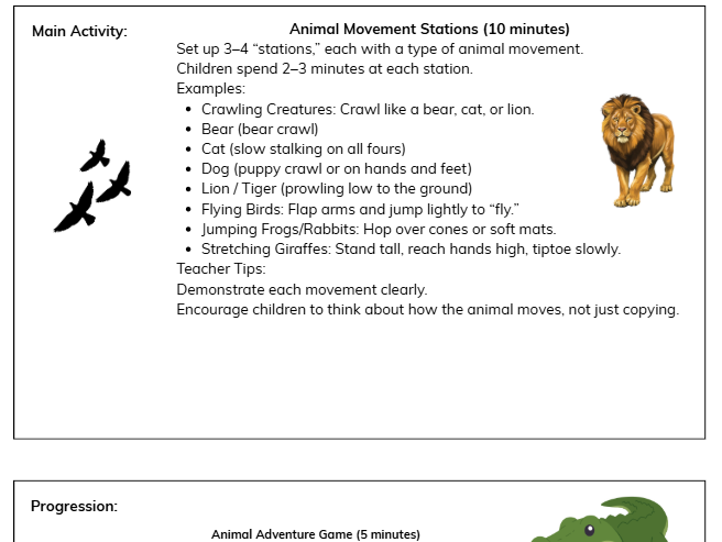 EXAMPLE FOUNDATION STAGE PE LESSON PLANS X3