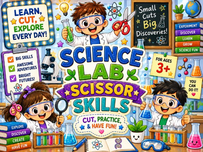 Science Scissor Skills Worksheets | Cutting Practice & Fine Motor Activities | Preschool–Grade 1