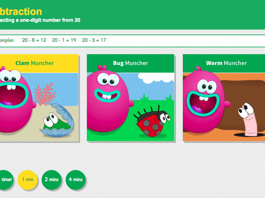 Subtraction to 20 - Subtracting a One-Digit Number from 20 Interactive Game - KS1 Number