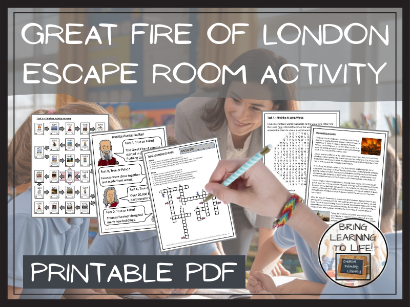 Great Fire of London Escape Room Activity