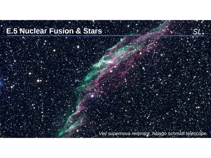IB physics: E.5 - Nuclear Fusion & Stars