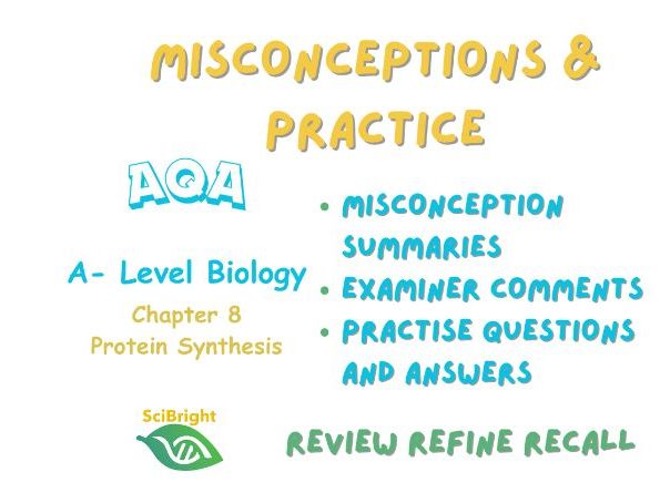 AQA A Level Biology Revision Common Misconceptions & Practice 2026 Chapter 8 Protein Synthesis