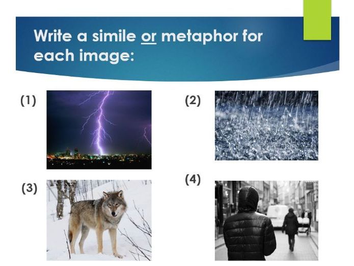 Gothic Lesson - Similes and Metaphors (Year 8)