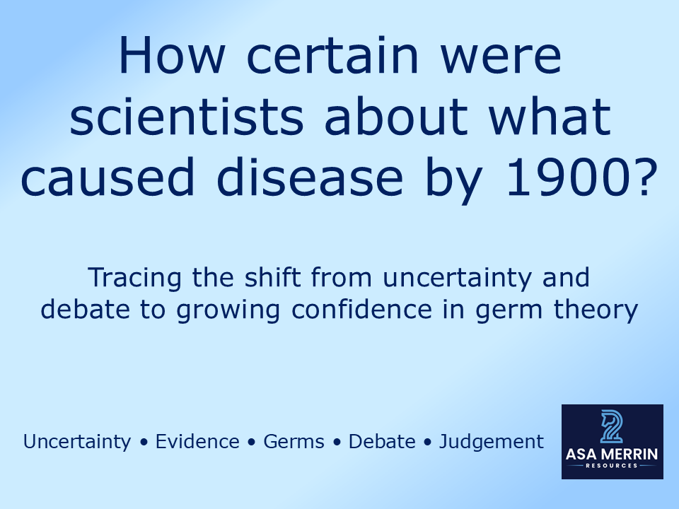 GCSE Medicine Through Time | Industrial | Causes Lesson | How Certain Were Scientists by 1900?