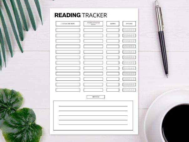 Reading Log Printable for Students | Book Tracker & Reading List