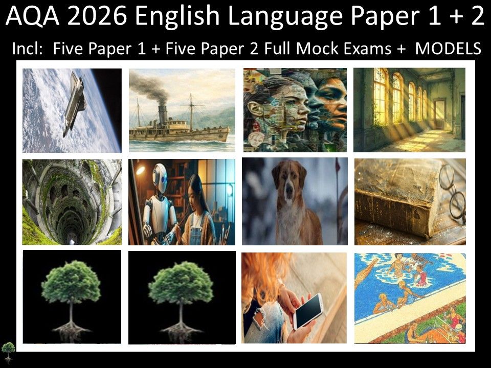 Ten AQA 2026 English Language Paper 1 + 2 Mocks | MODELS