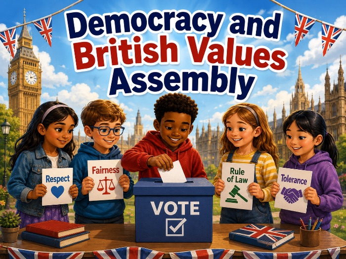 Democracy and British Values Assembly — KS2 | Script + PowerPoint