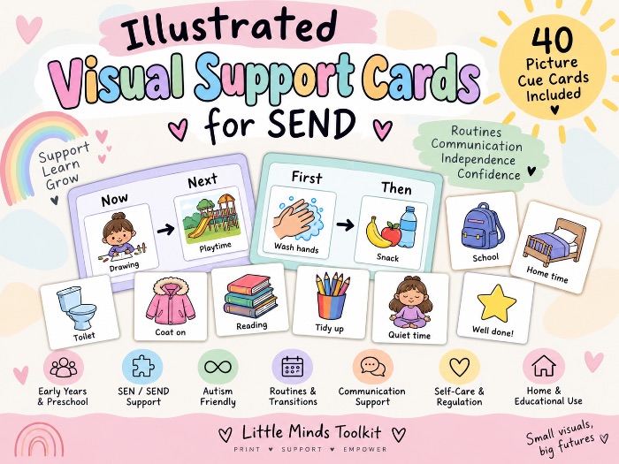 Illustrated Visual Support Cards for SEND