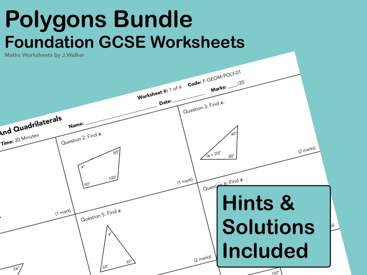GCSE Maths: Polygons Bundle - Foundation Tier