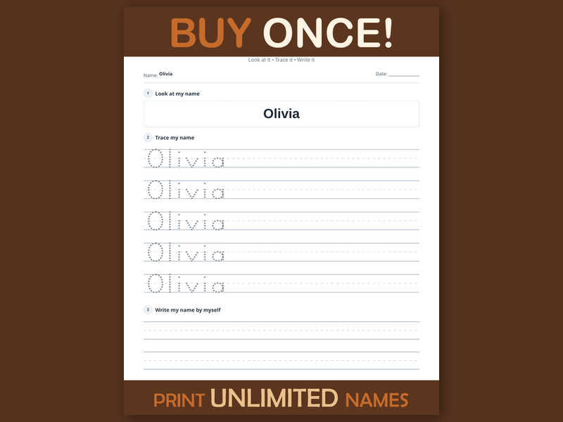 Editable Autumn Name Tracing Worksheet | EYFS Reception Handwriting Practice