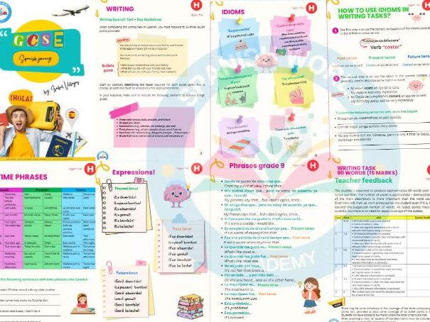 AQA GCSE Spanish Writing Booklet – Higher Tier